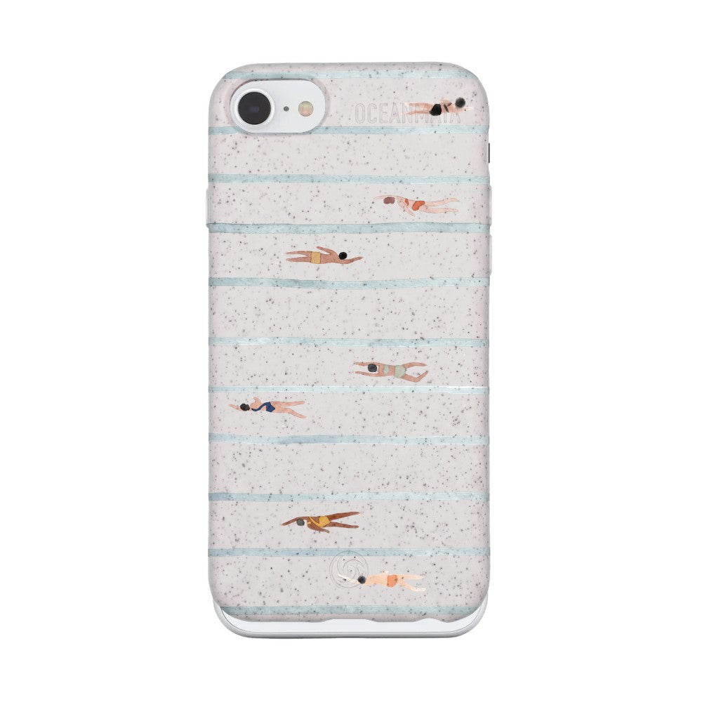 iPhone SE/7/8 Case - Swimming White - "lapflow" - sustainable