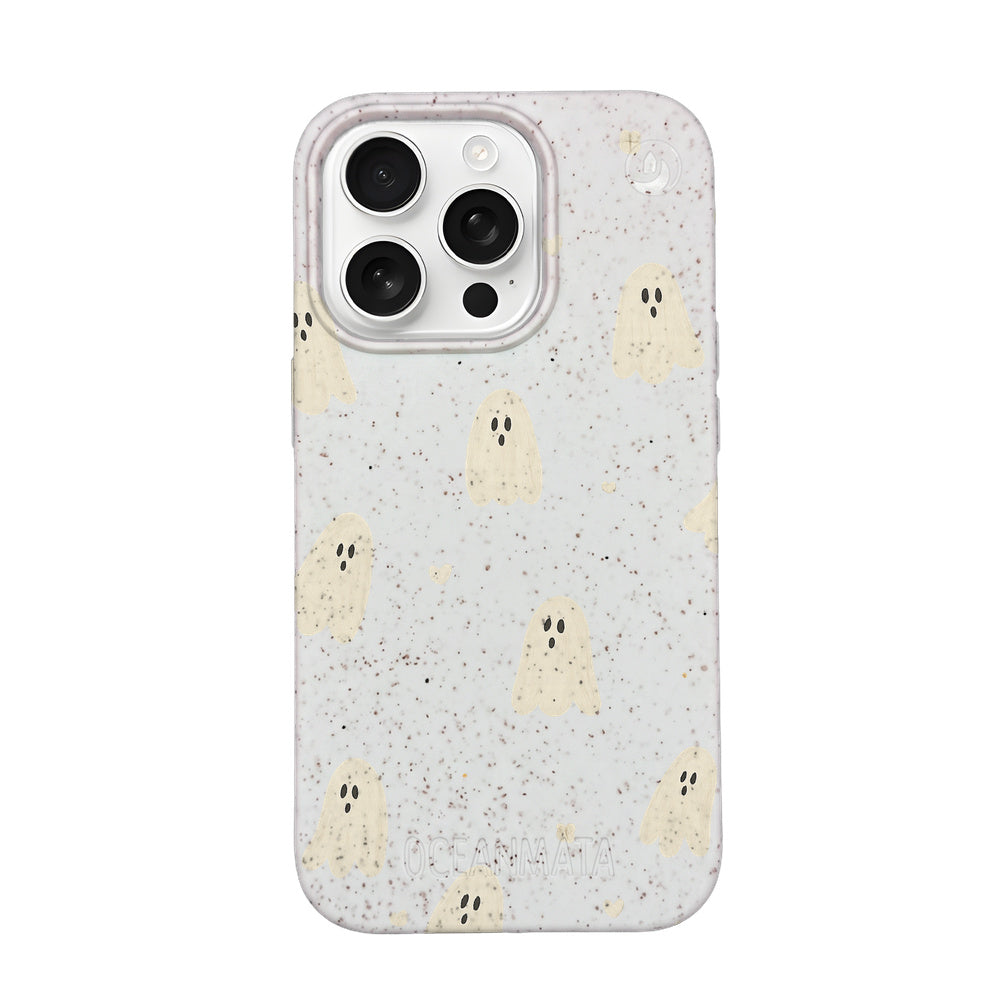 iPhone 16 Pro Case - Ghost White - "LittleGhost" - Sustainable