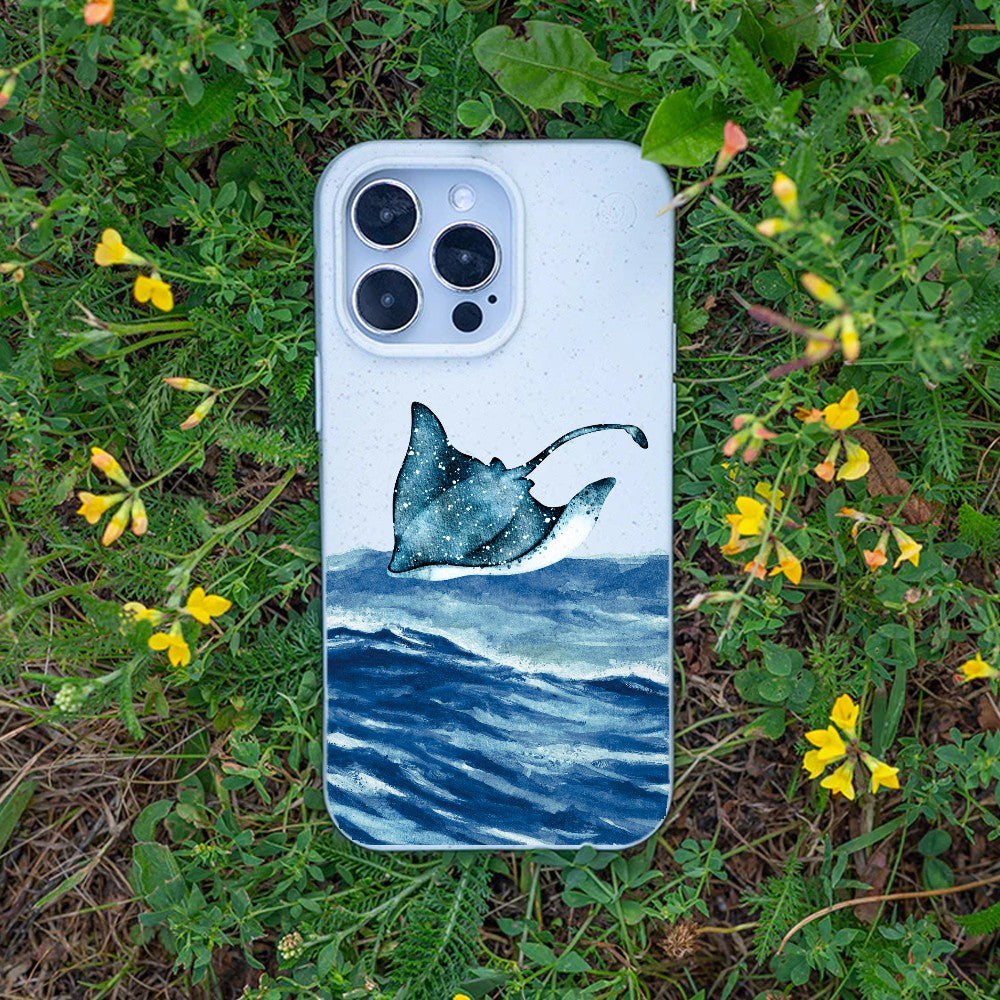 Biologisch abbaubare Handyhülle Samsung A55 Mantawave — kompostierbar — Bonus