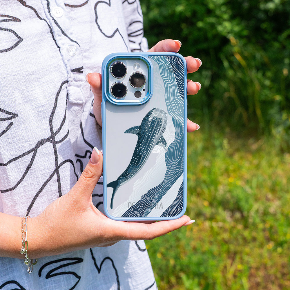 iPhone 16 pro Hülle - Walhai blau - "DeepWater" - nachhaltig