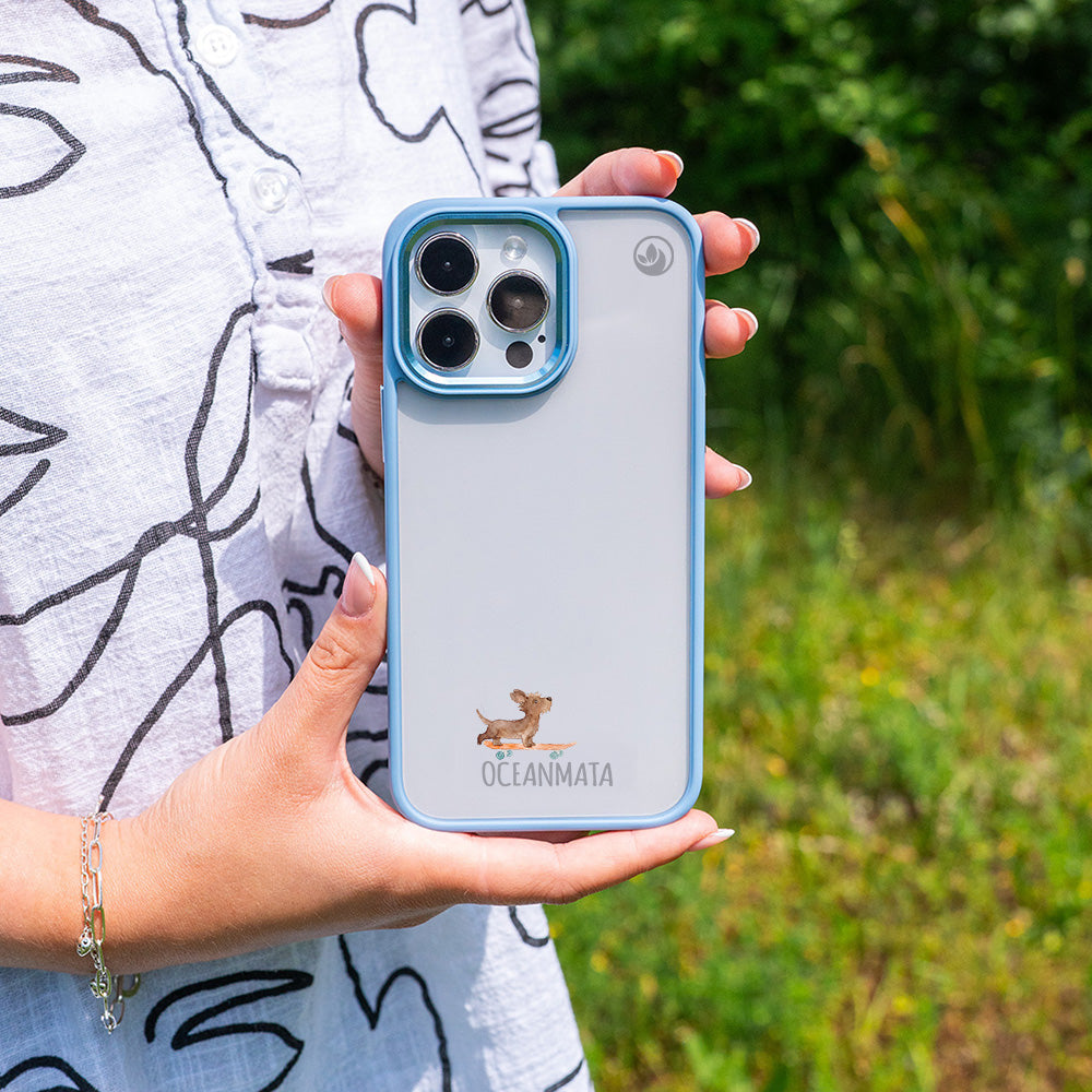 iPhone 12 pro / iPhone 12 Hülle - Skater Hund blau - "SkaterBoi" - nachhaltig