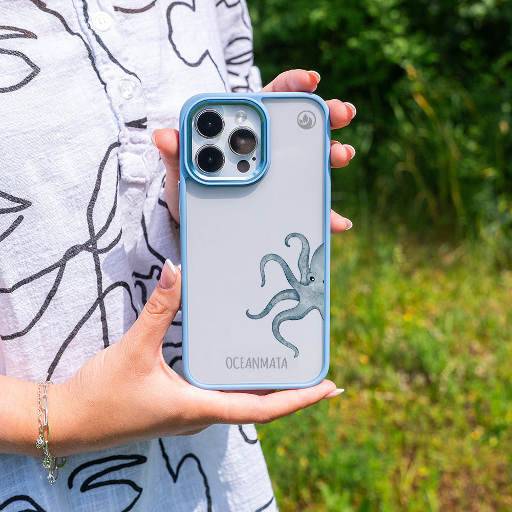 iPhone SE/7/8 Hülle - Oktopus blau - "TentacleTheory" - nachhaltig