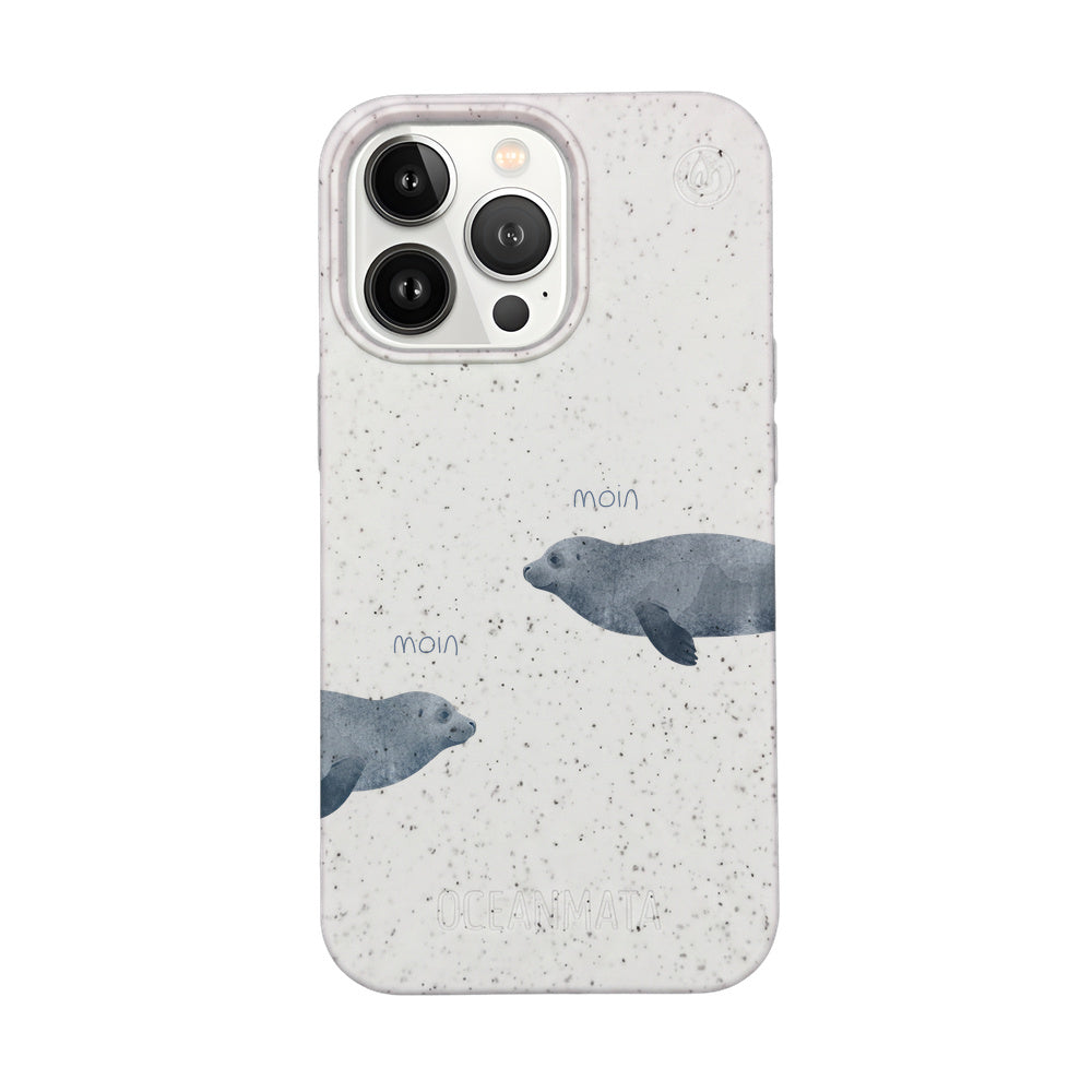 iPhone 13 Pro Case - Seal White - "mooornin" - sustainable