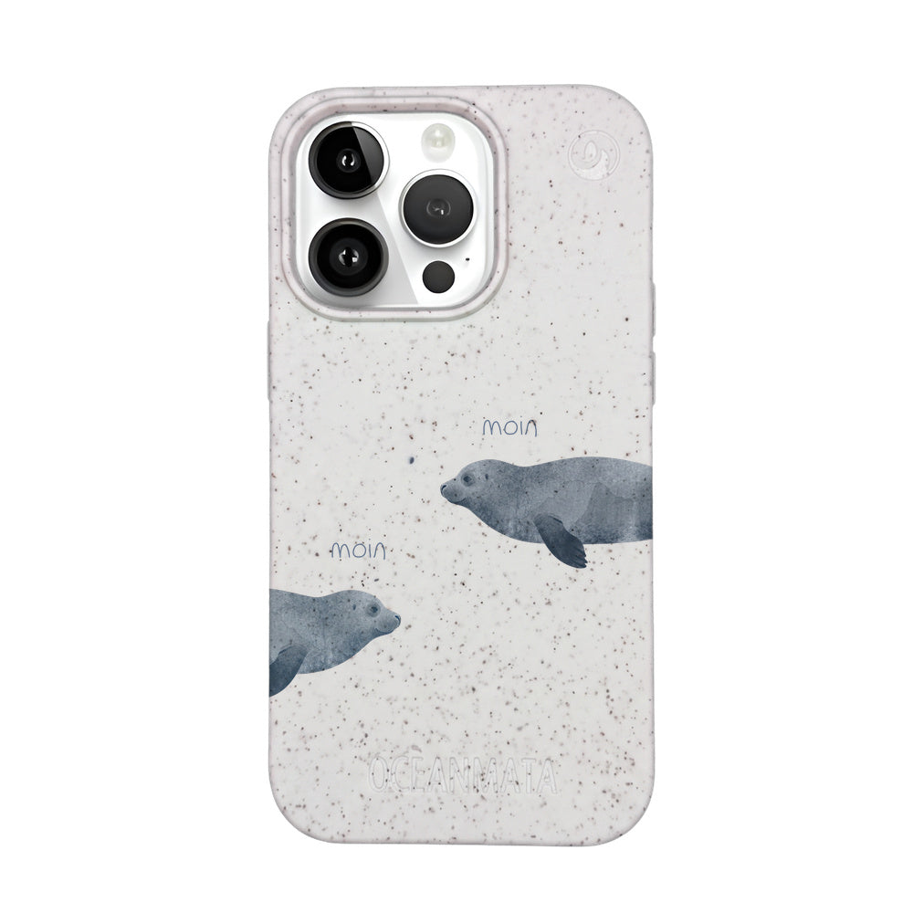 iPhone 14 Pro Case - Seal White - "mooornin" - sustainable