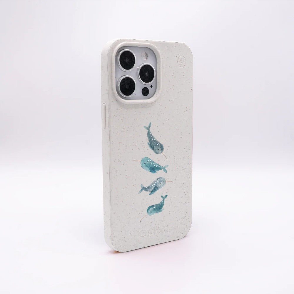 iPhone 12 Pro / iPhone 12 Case - Narwhal White - "Narwhale" - sustainable