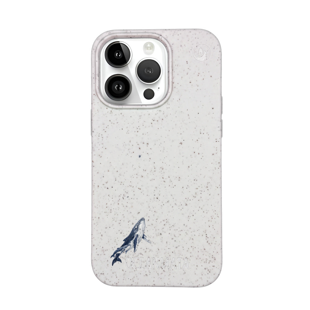 iPhone 14 Pro Max Case - Humpback Whale White - "OceanLullaby" - Sustainable