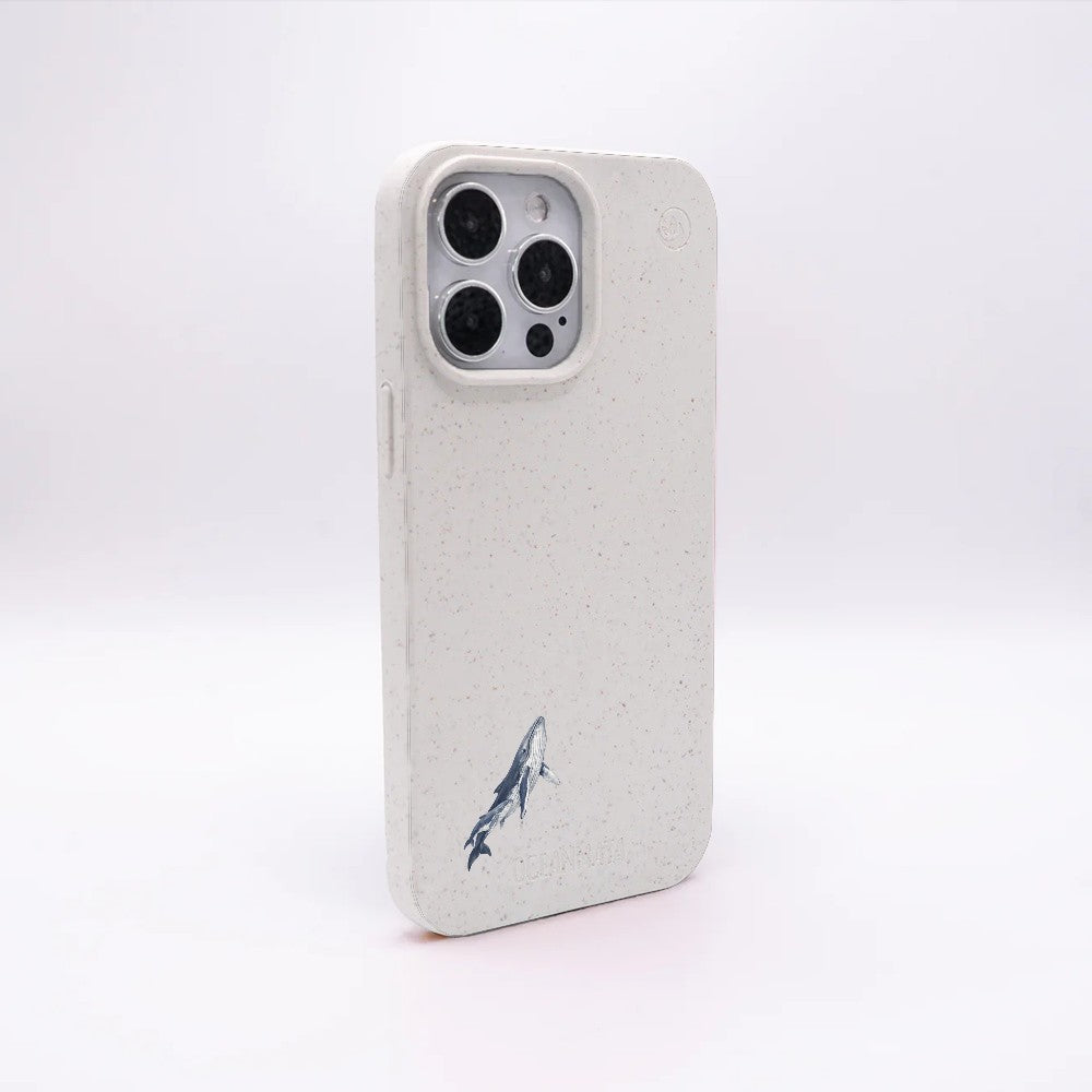iPhone 15 pro Hülle - Buckelwal weiß - "OceanLullaby" - nachhaltig