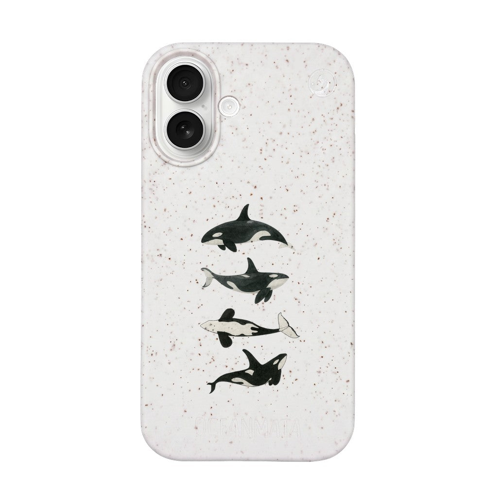 iPhone 17 Hülle - Orca weiß - "OrcaFamily" - nachhaltig