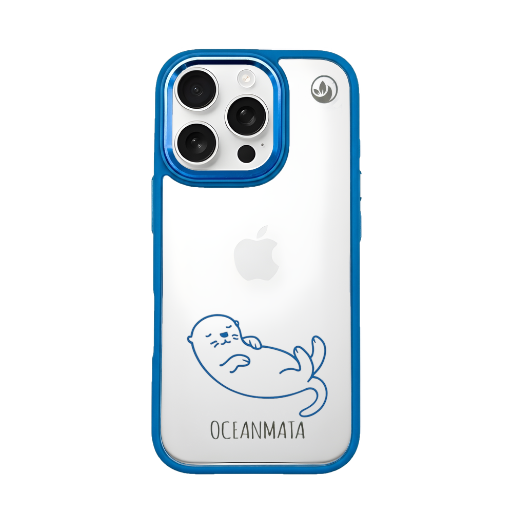 iPhone 16 pro Hülle - Otter blau - nachhaltig