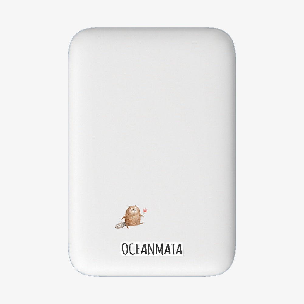 Powerbank MagSafe - "BeaverBliss" - nachhaltig