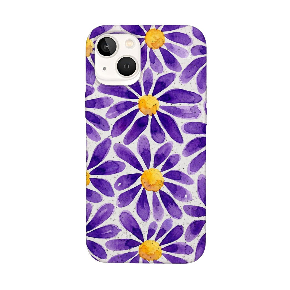 iPhone 13 mini Hülle - Blumen lila - "purplebloom" - nachhaltig