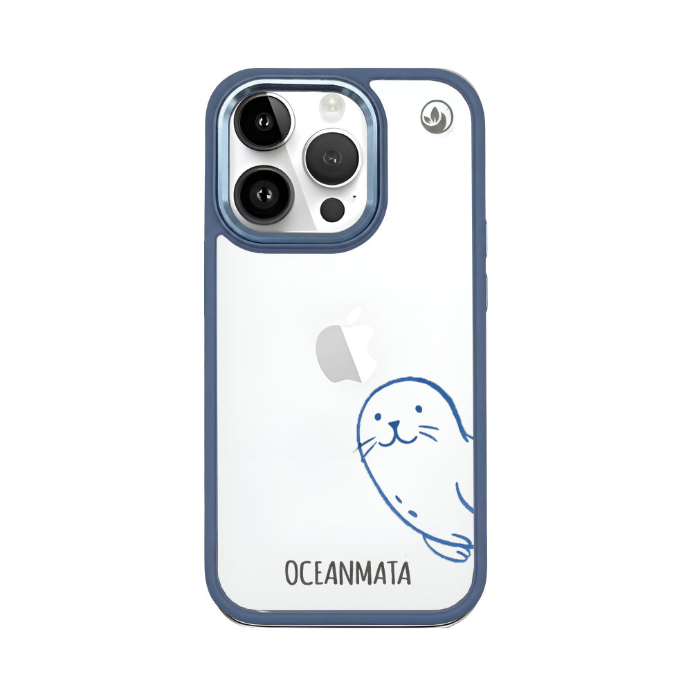 iPhone 14 pro Hülle - Robbe blau - "Robby" - nachhaltig