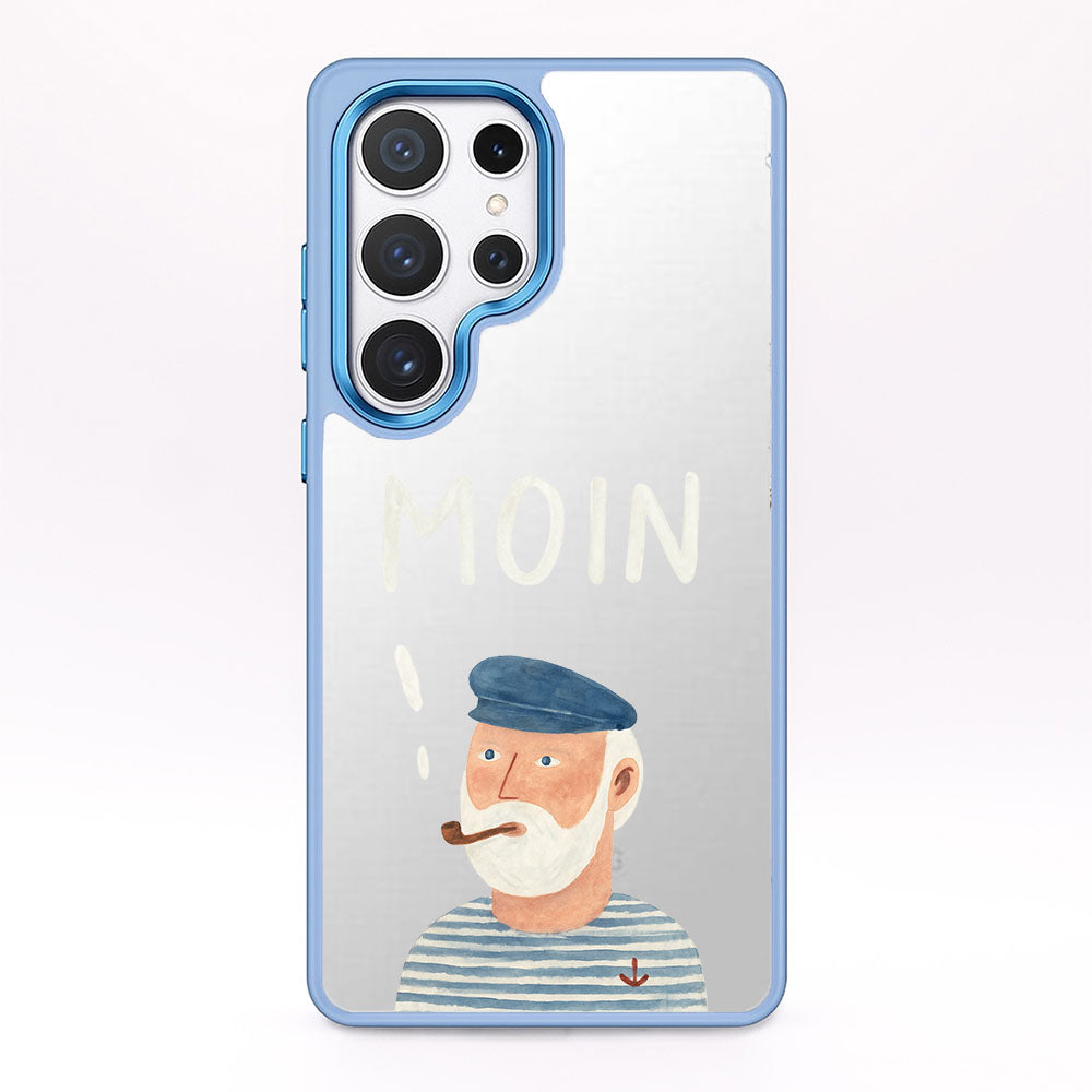 Samsung S24 Hülle - Moin blau - "Ostfriese" - nachhaltig