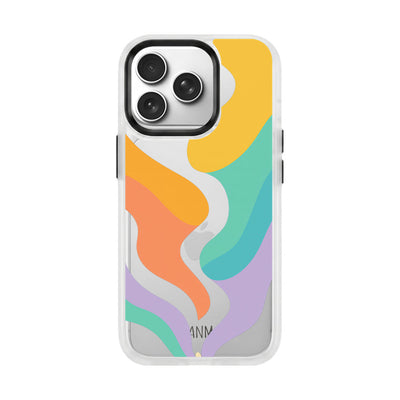 iPhone 17 Pro Case - Colorful Waves - "Tide Flow" - Sustainable