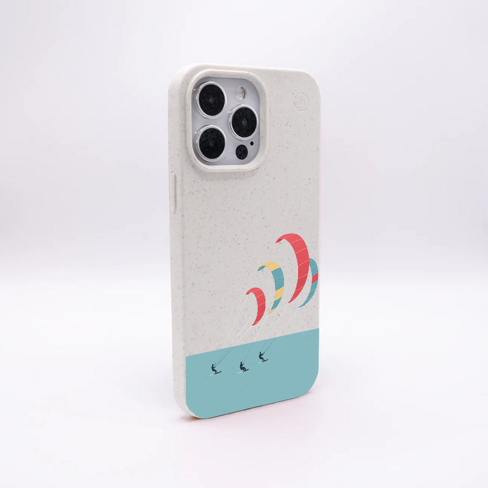 iPhone 14 pro Hülle - Kite weiß - "Kitesurf" - nachhaltig