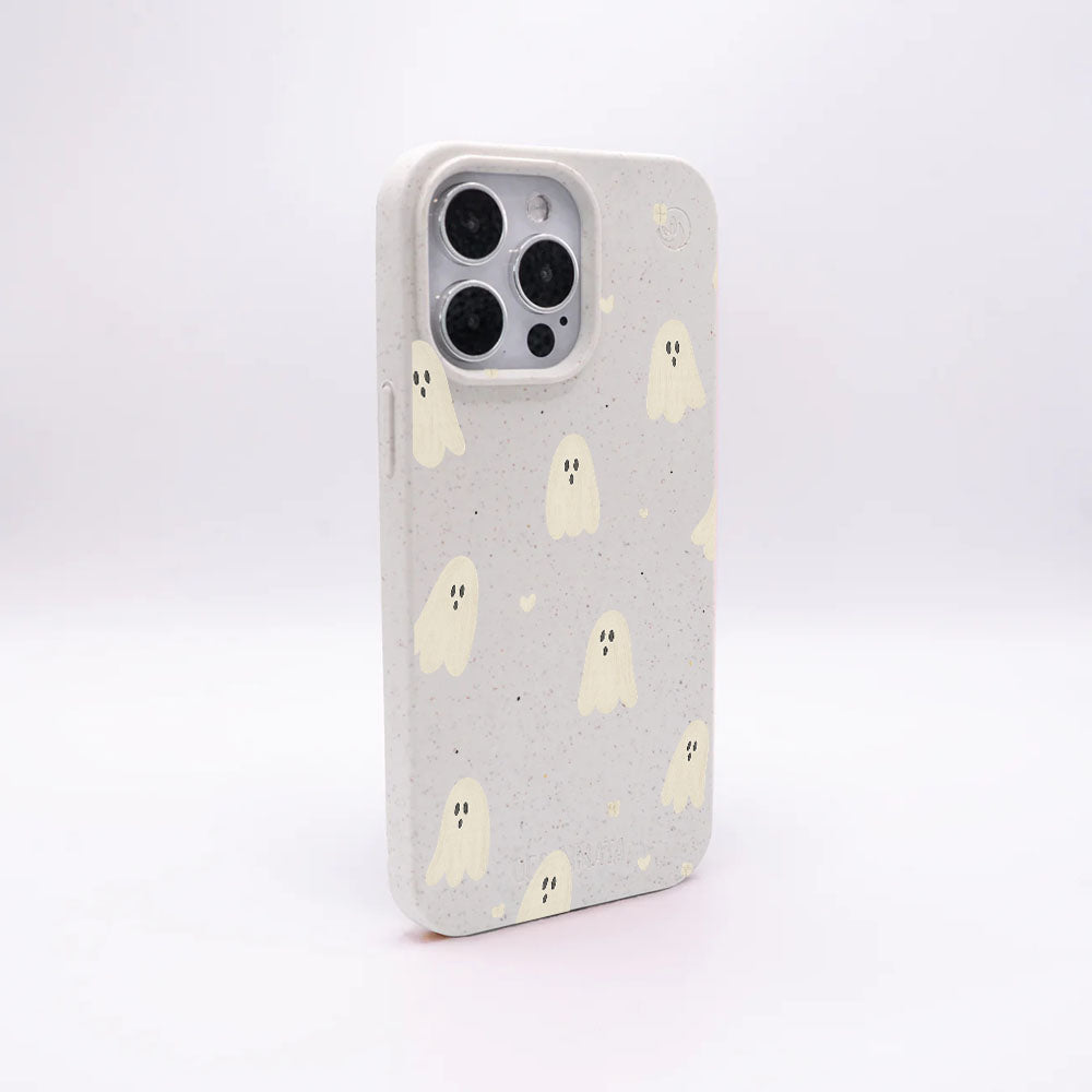 iPhone 14 pro Hülle - Geist weiß - "LittleGhost" - nachhaltig