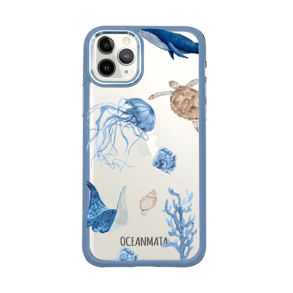 iPhone 11 pro Hülle - weiß Schildkröte - "Turtle & Friends" - nachhaltig