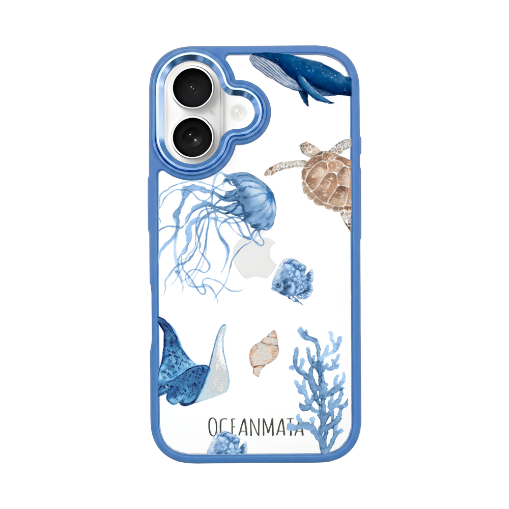 iPhone 16 Hülle - weiß Schildkröte - "Turtle & Friends" - nachhaltig
