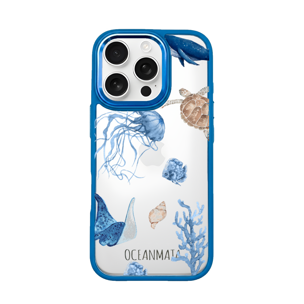 iPhone 16 pro Hülle - weiß Schildkröte - "Turtle & Friends" - nachhaltig