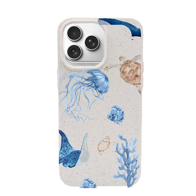iPhone 17 Pro Max Case - White Turtle - "Sea Turtle & Friends" - Sustainable