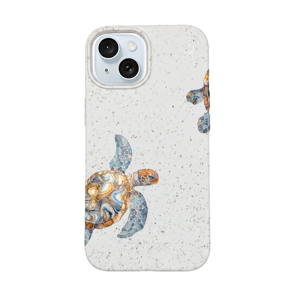 iPhone 15 Case - Turtle White - "TurtleGaze" - sustainable
