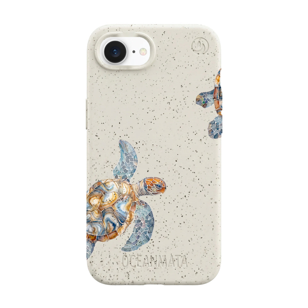 iPhone 16e Case - Turtle White - "TurtleGaze" - sustainable