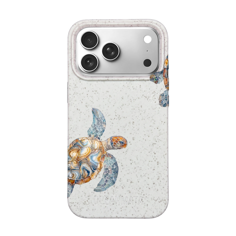 iPhone 17 Pro Max Case - Turtle White - "TurtleGaze" - sustainable