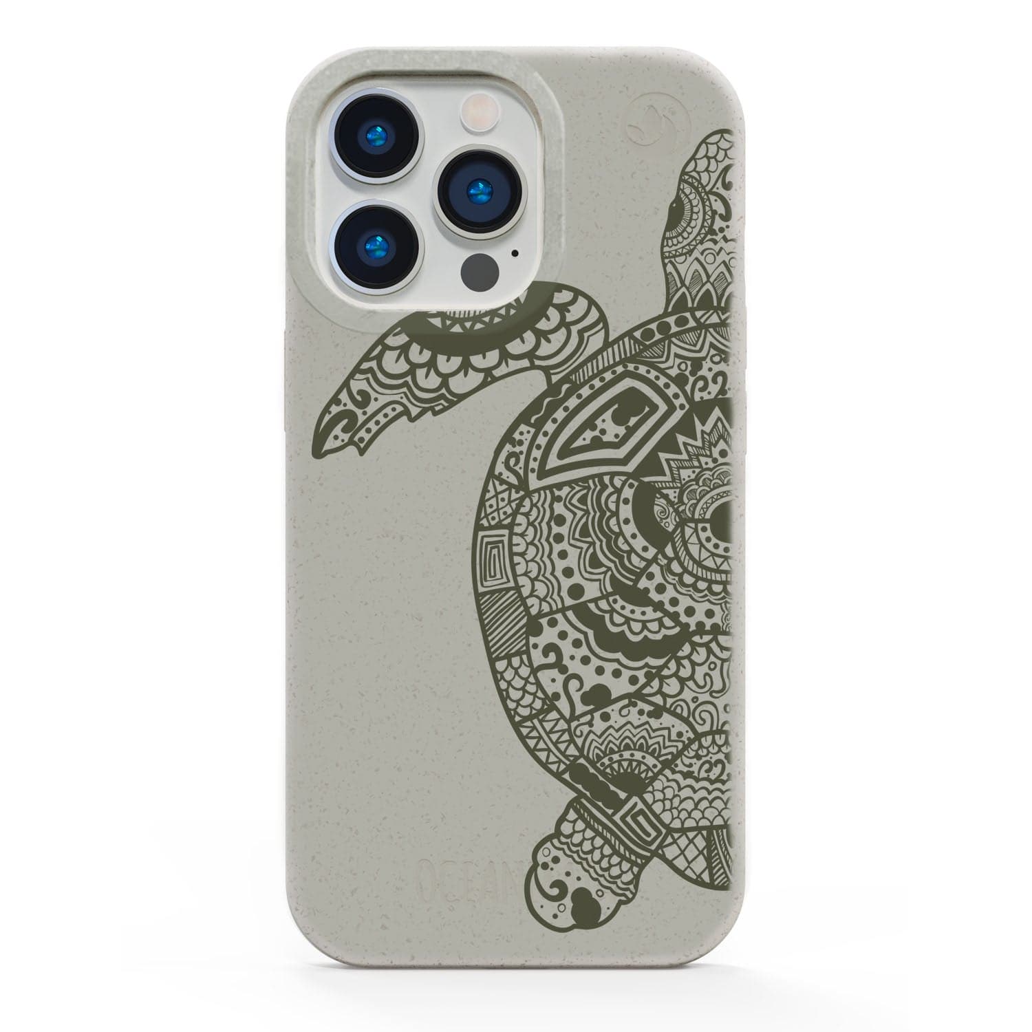 iPhone 17 pro Hülle - beige - "GREEN TURTLE" - nachhaltig