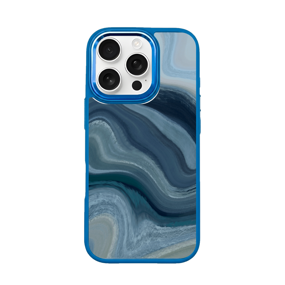 iPhone 16 pro Hülle - Line Art Ocean - "Waves of Balance" - nachhaltig
