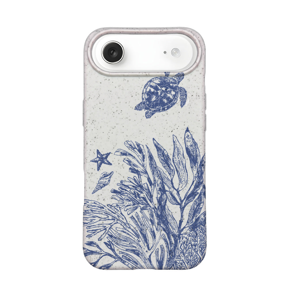 iPhone 17 Air Case - Turtles White - "White Silent Waves" - sustainable