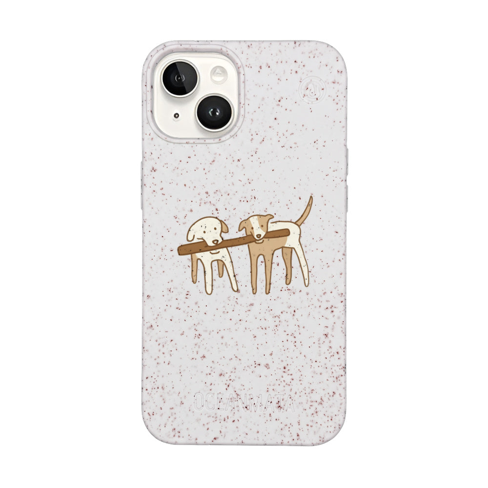 iPhone 14 Case - Dogs white - "Woof" - sustainable