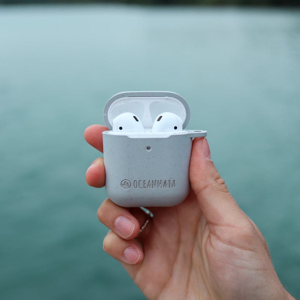 nachhaltige AirPod Case 1/2 "SHARK" - Hülle - grau