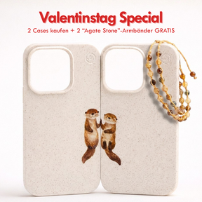 Nachhaltige Apple iPhone Hülle "Valentinstag Special Partner Case - OtterLove"