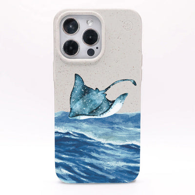 iPhone 14 pro max Hülle - weiß Manta - "Manta Wave" - nachhaltig