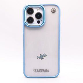 iPhone 15 pro Hülle - Hai blau - "Captain Shark" - nachhaltig
