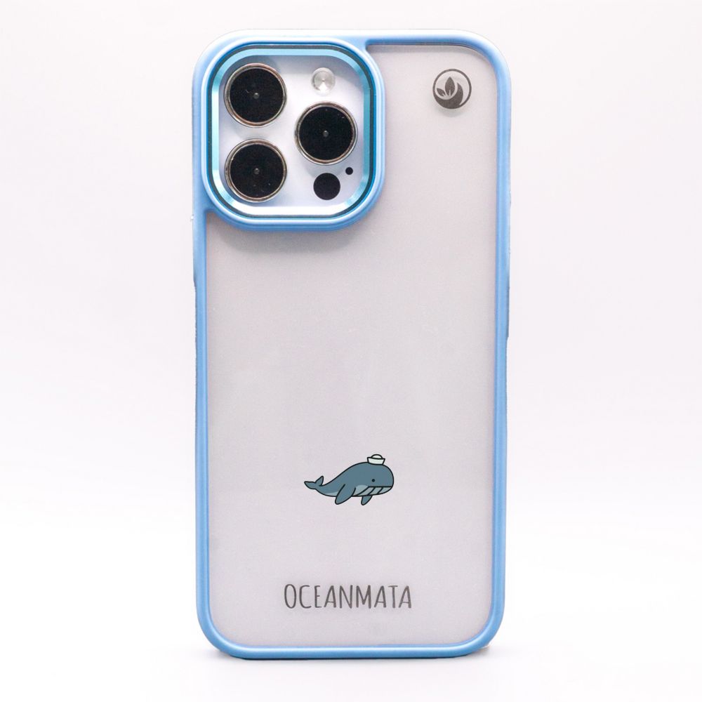 iPhone 13 pro max Hülle - Wal blau - "Captain Whale" - nachhaltig