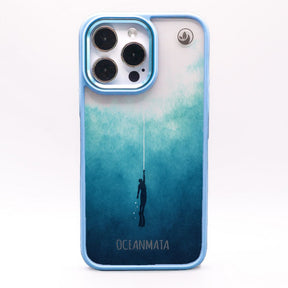 iPhone 16e Hülle - Freedive blau - "Freedive" - nachhaltig