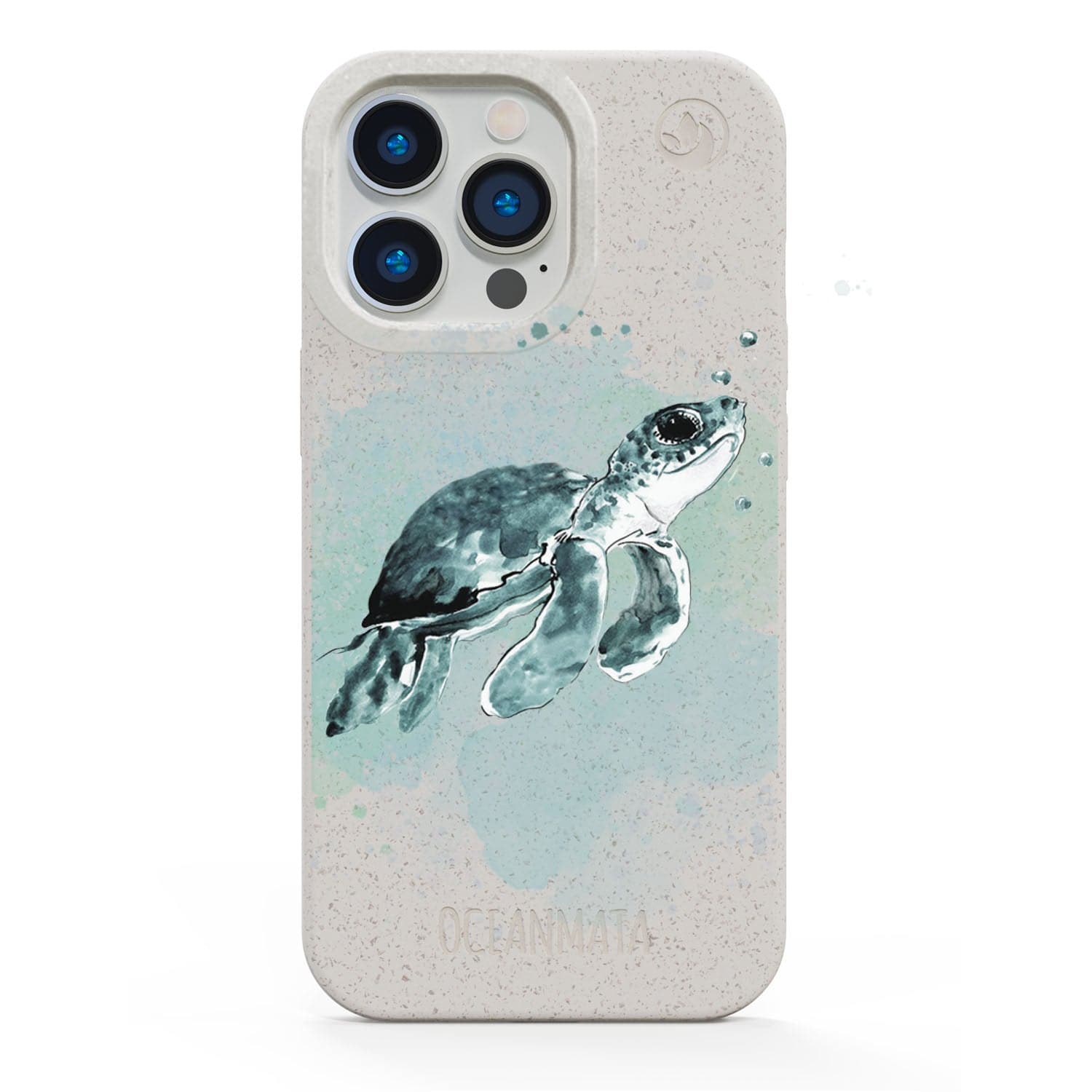 iPhone 12 pro / iPhone 12 Hülle - Schildkröte grün - "Baby Turtle" - nachhaltig