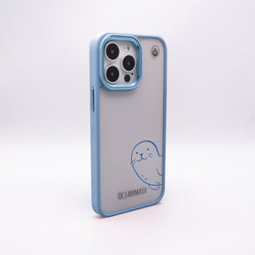 iPhone 12 pro / iPhone 12 Hülle - Robbe blau - "Robby" - nachhaltig
