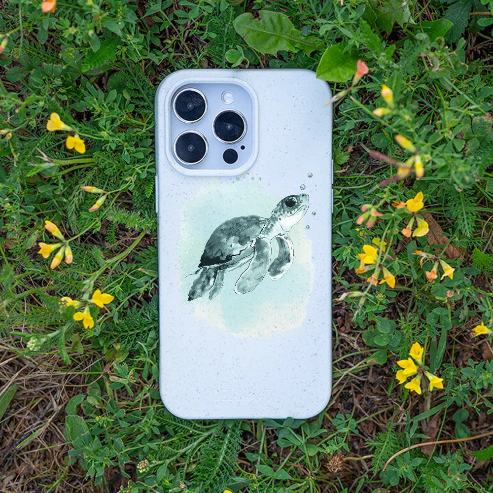 Biologisch abbaubare Handyhülle iPhone 15 pro max Babyturtle — kompostierbar — Bonus