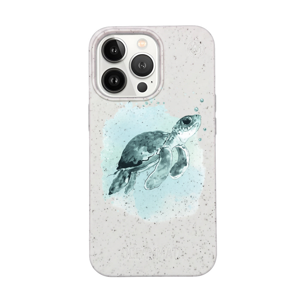 iPhone 13 Pro Case - Green Turtle - "Baby Turtle" - sustainable