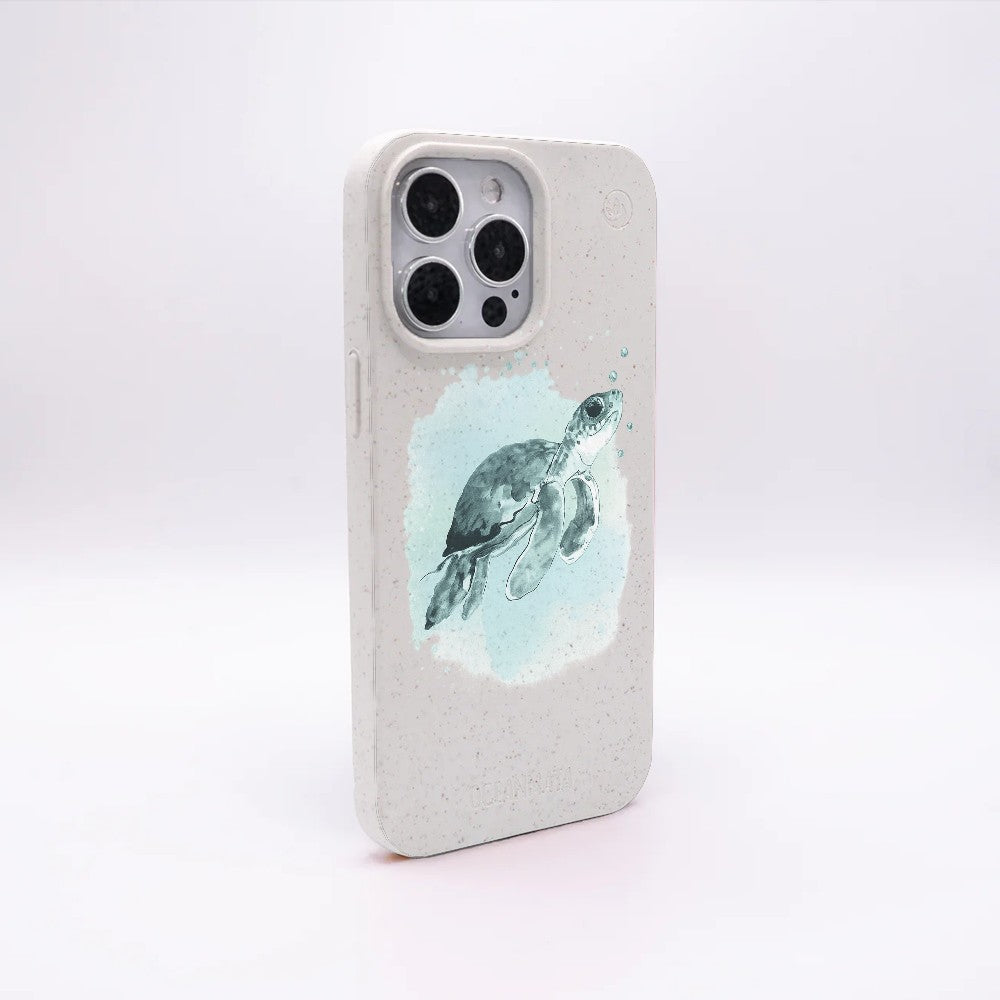 iPhone 13 Pro Max Case - Green Turtle - "Baby Turtle" - Sustainable