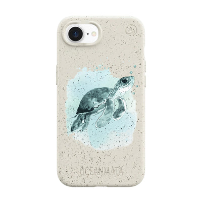 iPhone 16e Hülle - Schildkröte grün - "Baby Turtle" - nachhaltig