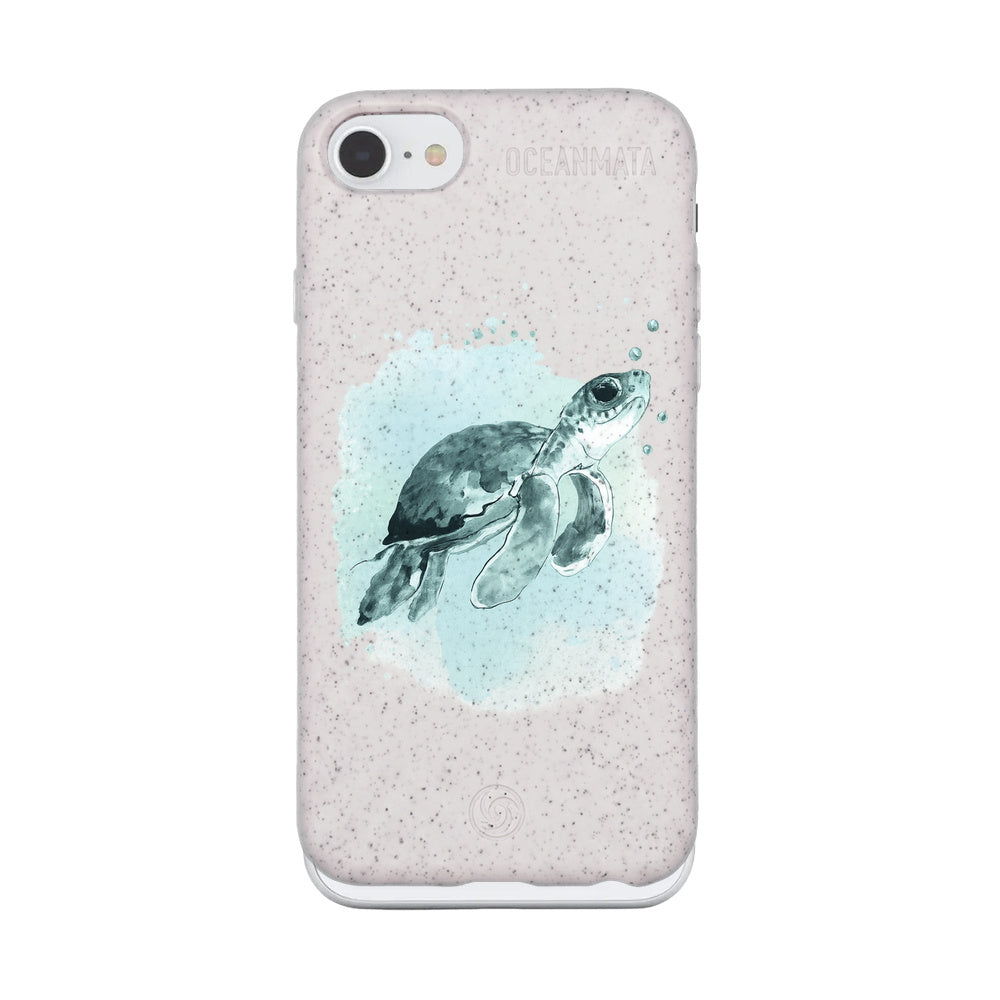 iPhone SE/7/8 Hülle - Schildkröte grün - "Baby Turtle" - nachhaltig