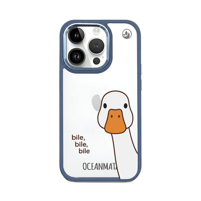 iPhone 14 pro Hülle - Ente weiß - "Bile Bile Bile" - nachhaltig