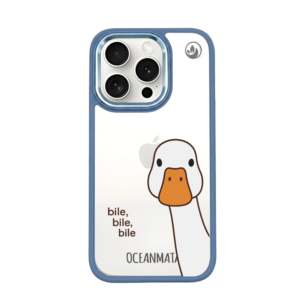 iPhone 15 pro Hülle - Ente weiß - "Bile Bile Bile" - nachhaltig