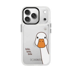 iPhone 17 pro Hülle - Ente weiß - "Bile Bile Bile" - nachhaltig