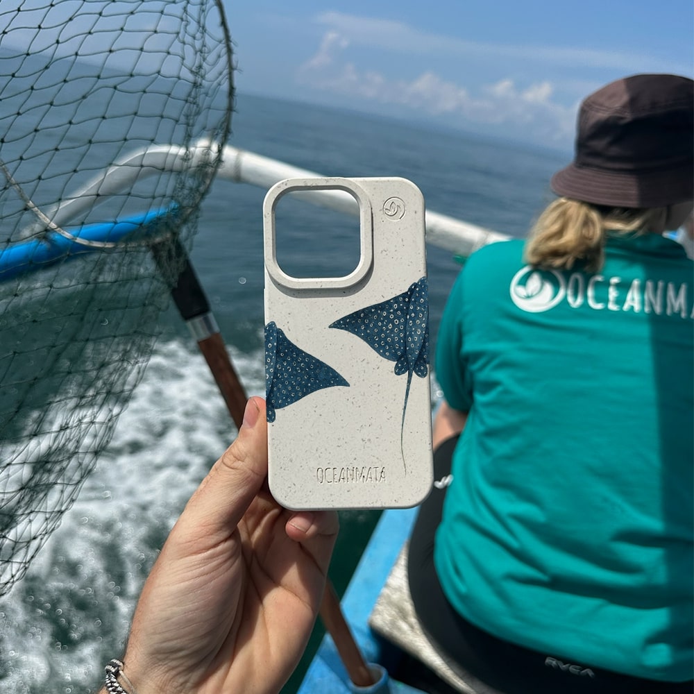 iPhone 16 pro Hülle - Ray weiß - "RayDance" - nachhaltig