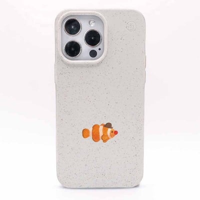 iPhone 16e/17e Hülle - Clownfisch weiß - "Mr.Clown-Fish" - nachhaltig