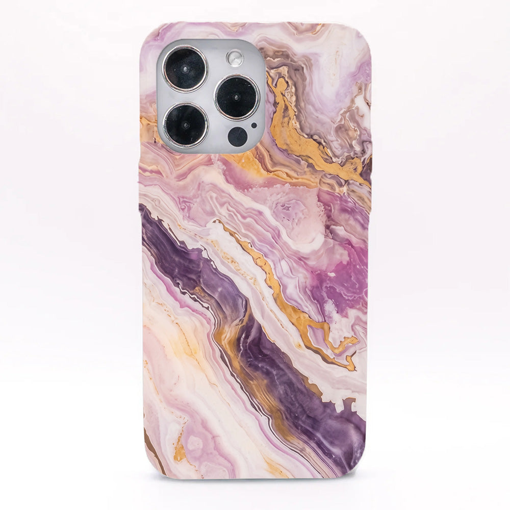 iPhone 16 Hülle - Marmor pink - "PinkMarble" - nachhaltig